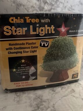 New Chia Tree with Star Light Handmade Decorative Planter Growing Kit Sealed